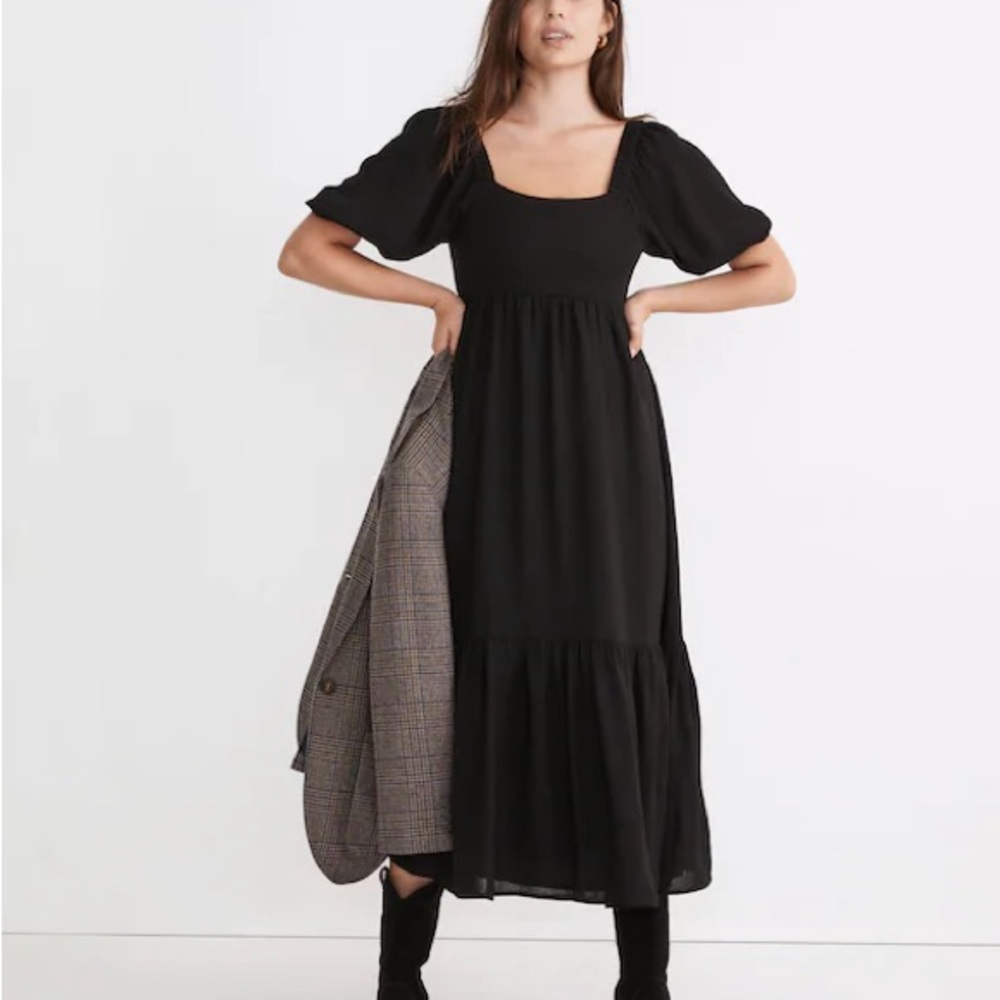 Madewell Black Midi Dress